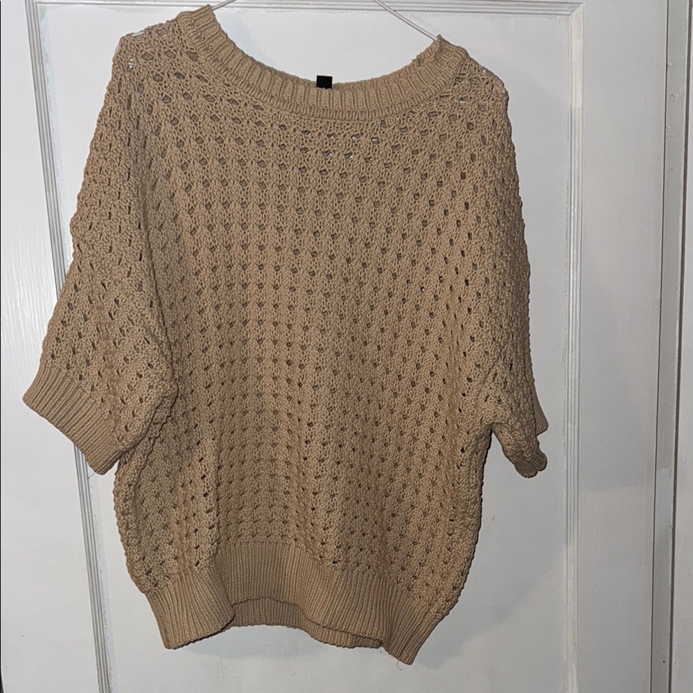 Cozy Tan Knit Sweater